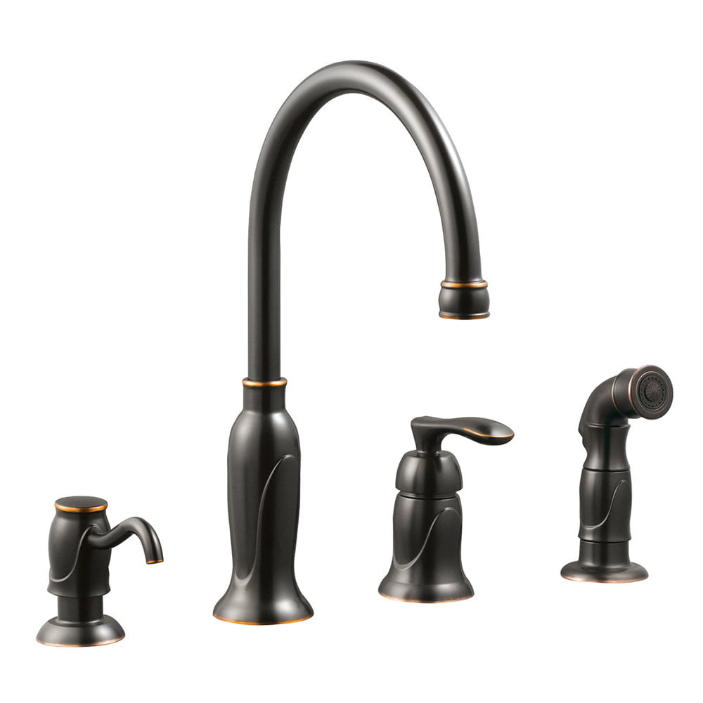 Design House Madison Kitchen Faucet with Side Sprayer and Soap Dispenser in Oil Rubbed Bronze