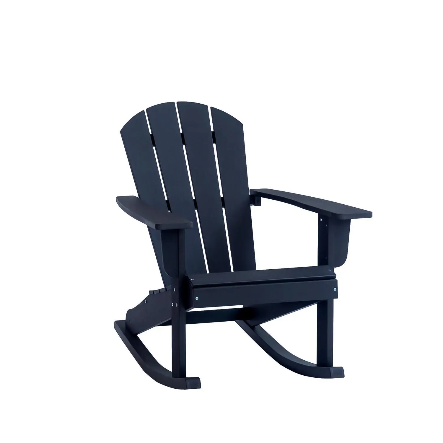 Faux Gray Wood Frame Modern Rocking Chair