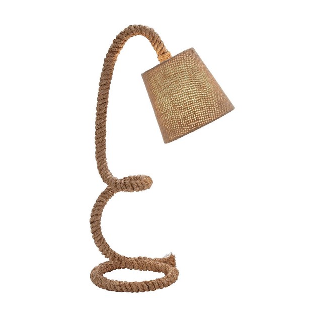 Jute Handmade Rope Styled Desk Lamp Brown Olivia amp May