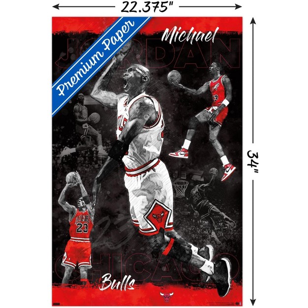 Trends International Michael Jordan Sketch Unframed Wall Poster Prints