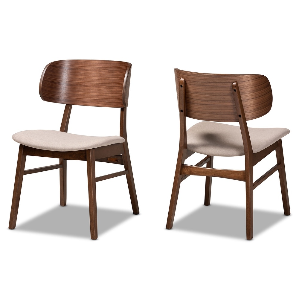 Alston Mid Century Modern Wood Dining Chair Set (2PCs)