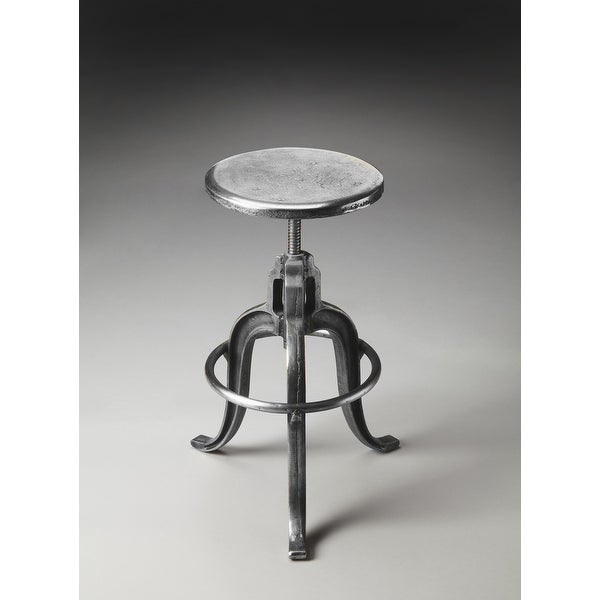 Glossy Iron Revolving Bar Stool - 22