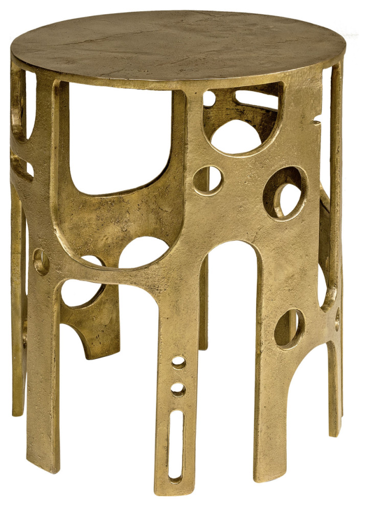 Bronze Carved Occasional Table  Versmissen Savage   Contemporary   Side Tables And End Tables   by Oroa   Distinctive Furniture  Houzz