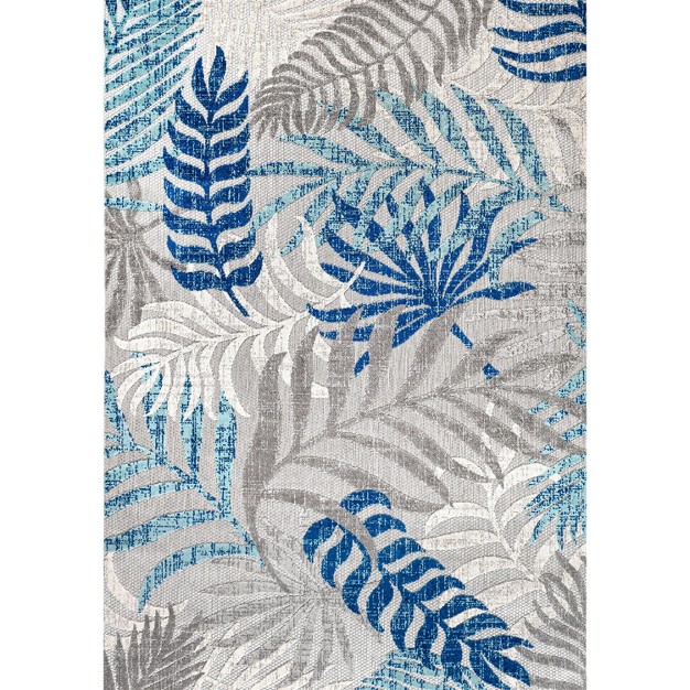 Tropics Palm Leaves Indoor outdoor Area Rug Jonathan Y