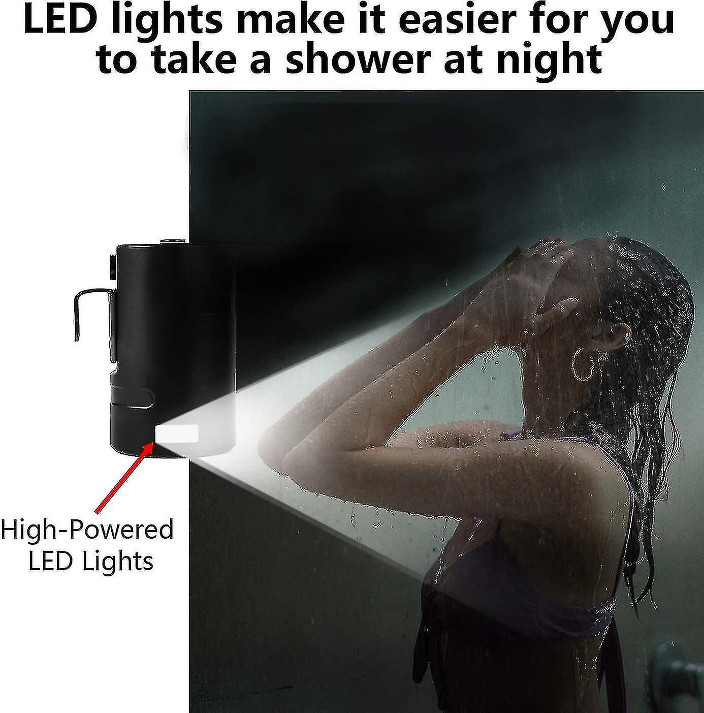 Outdoor Portable Shower Set，usb Ipx7 Wat 4400mah Battery Powered Shower Pump Rechargeable With Lights