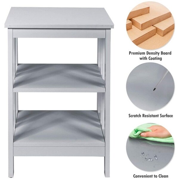 3-Tier End Table Set of 2