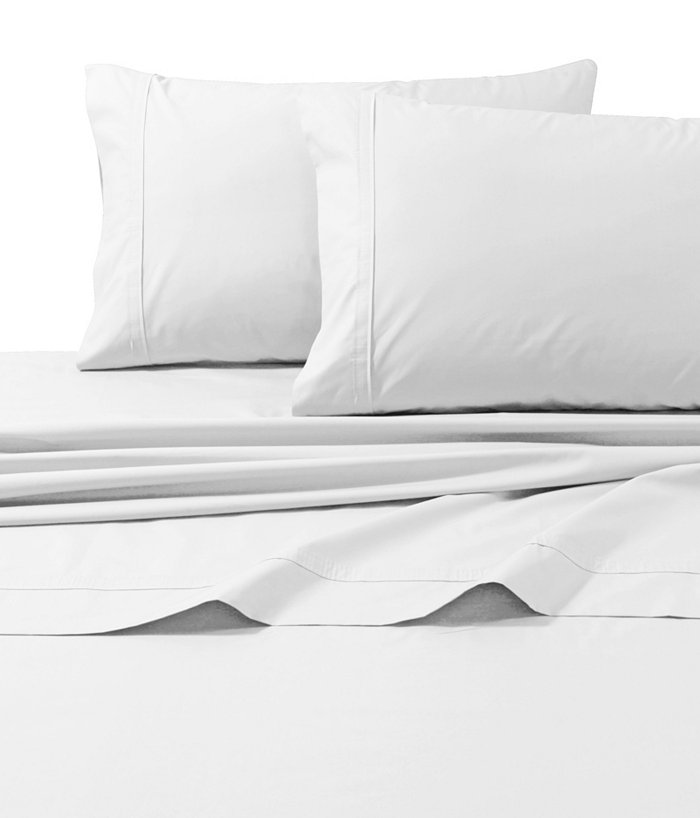 Tribeca Living 300 Thread Count Cotton Percale Extra Deep Pocket Twin Sheet Set