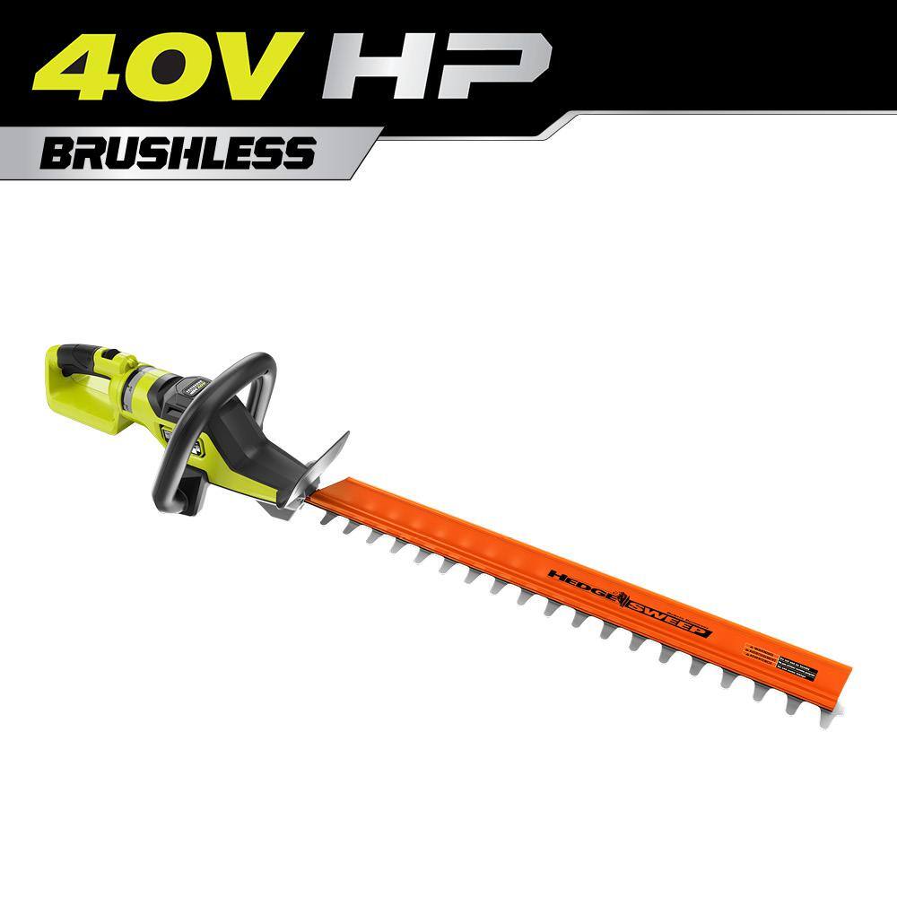 RYOBI 40V HP Brushless 26 in. Cordless Battery Hedge Trimmer (Tool Only) RY40604BTL