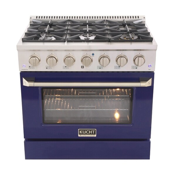 36 in. 5.2 cu. ft. Dual Fuel Range for Natural Gas with Sealed Burners and Convection Oven in Stainless Steel