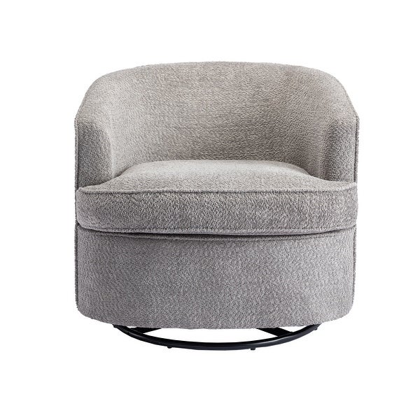 Leisure Armchair Swivel Barrel Chair Round Accent Sofa Lounge Armchair for Livingroom， Gray