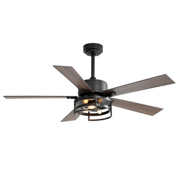 52 in. Indoor Black Ceiling Fan with Light Kit and Remote Control Included Shopping - The Best Deals on Ceiling Fans | 41525208