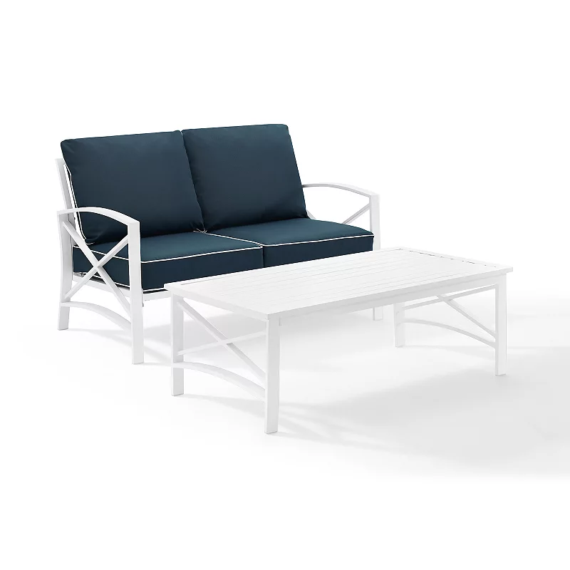 Crosley Kaplan Patio Loveseat and Coffee Table 2-piece Set