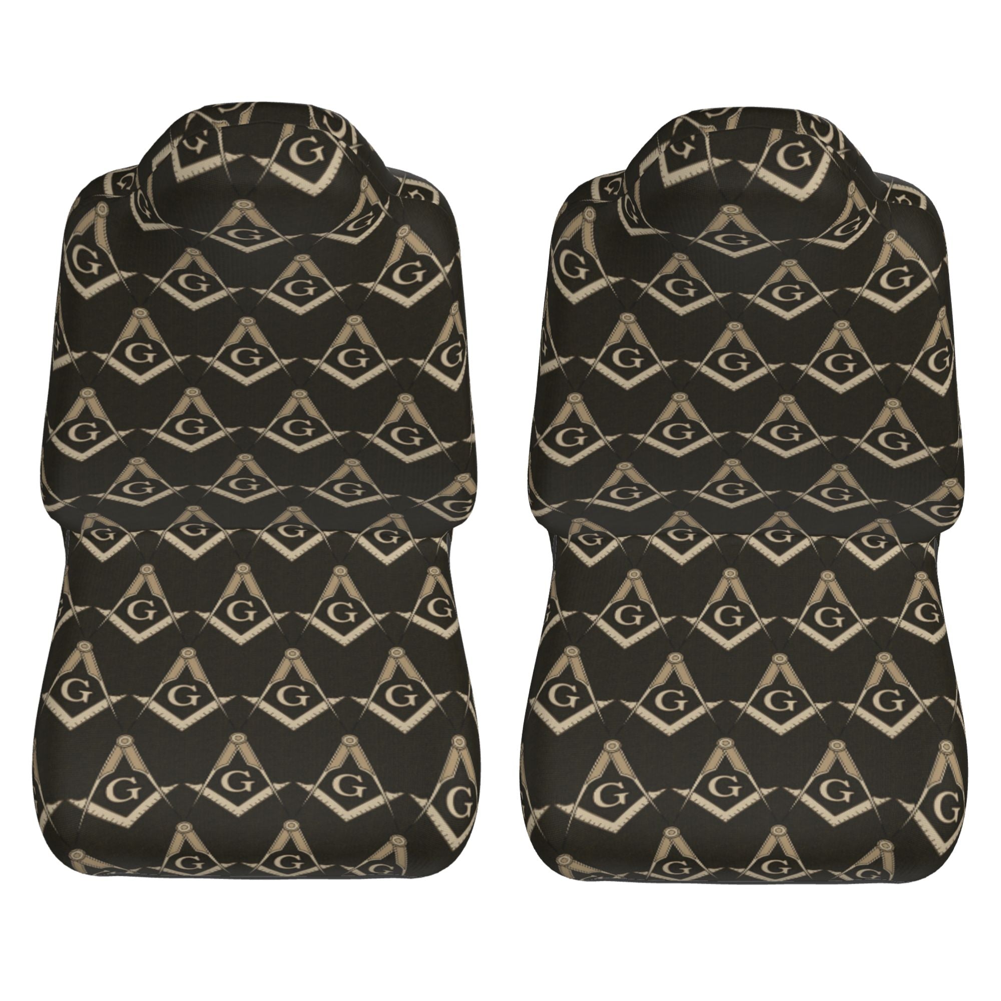 ZICANCN Car Seat Cover Brown Mason Freemason Symbol Car Front Seat Covers Protectors ， Automotive Seat Covers for Cars Trucks Suv