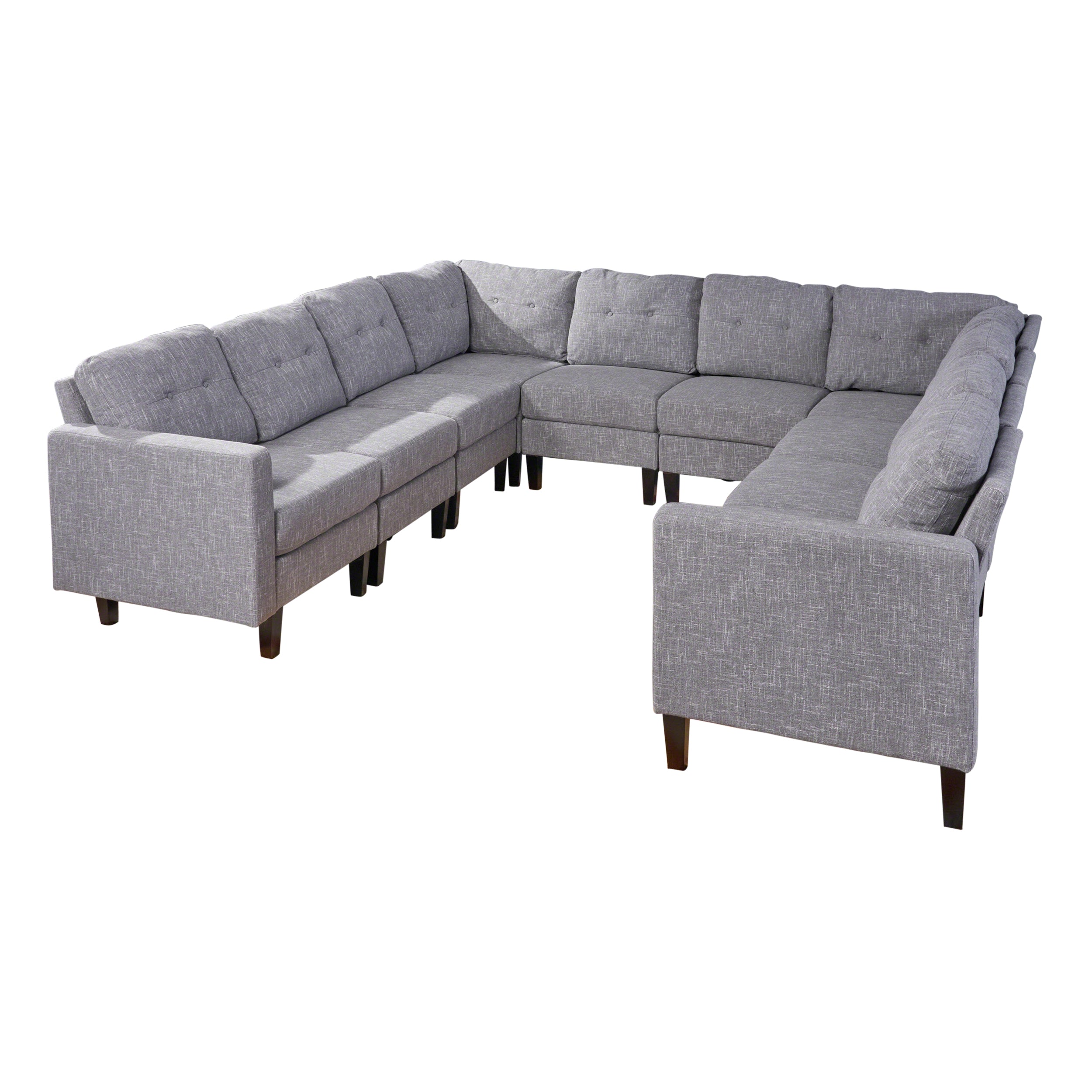 Marsh Mid Century Modern U-Shaped Sectional Sofa Set