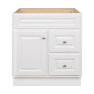 Glacier Bay Hampton 30 in. W x 21 in. D x 33.5 in. H Bath Vanity Cabinet without Top in White HWH30D