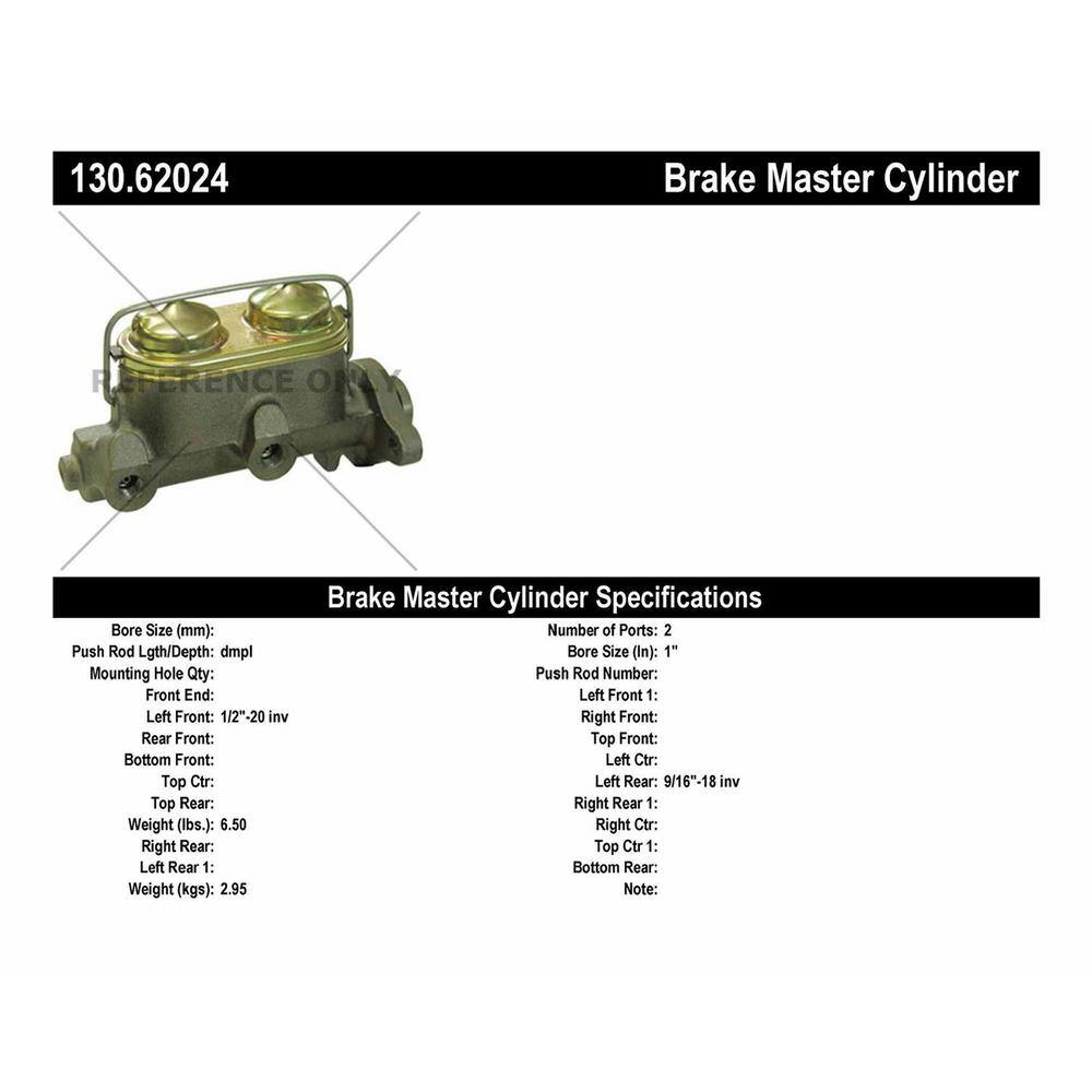 Centric Parts Premium Master Cylinder - Preferred 130.62024