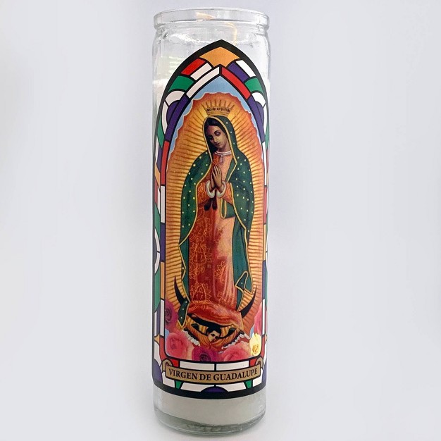 Jar Candle Virgen De Guadalupe White Continental Candle