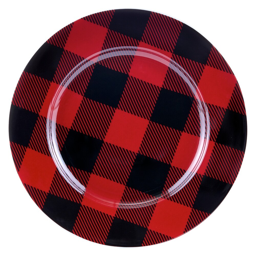 Dinnerset 16PC Buffalo Plaid Red/Black   11\