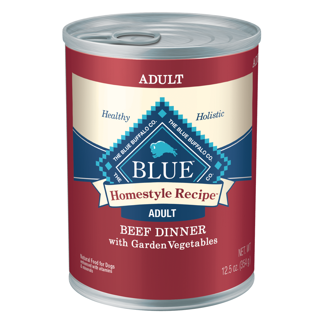 Blue Buffalo Homestyle Recipe Beef Dinner With Garden Vegetables and Sweet Potatoes Canned Dog Food， 12.5 Oz.