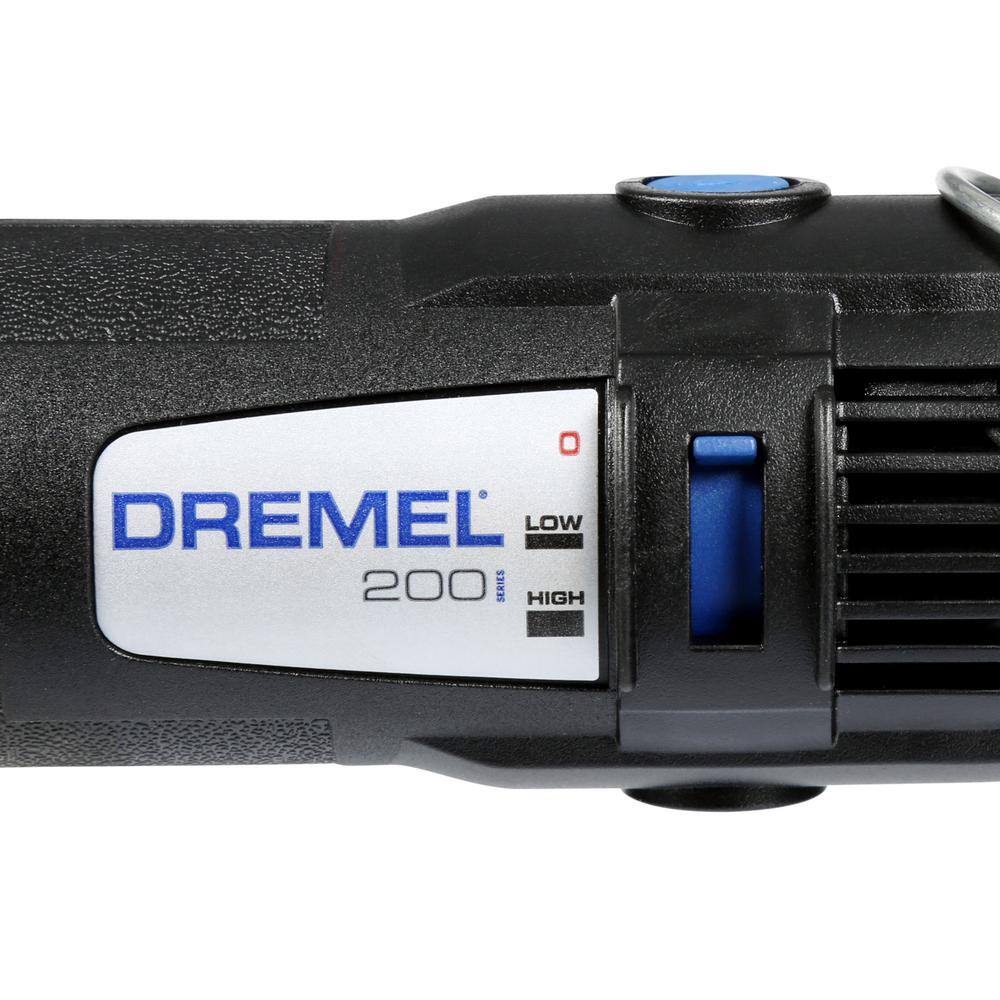 Dremel 200 Series 1.15A Dual Speed Corded Rotary Tool Kit w15 Accys 1 Attachment+31-Pc Sanding and Grinding Rotary Accy Kit 200-125+727-01