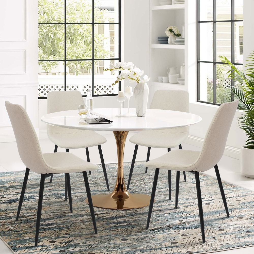 Modern Fabric Upholstered Dining Chairs (Set of 4)   34\