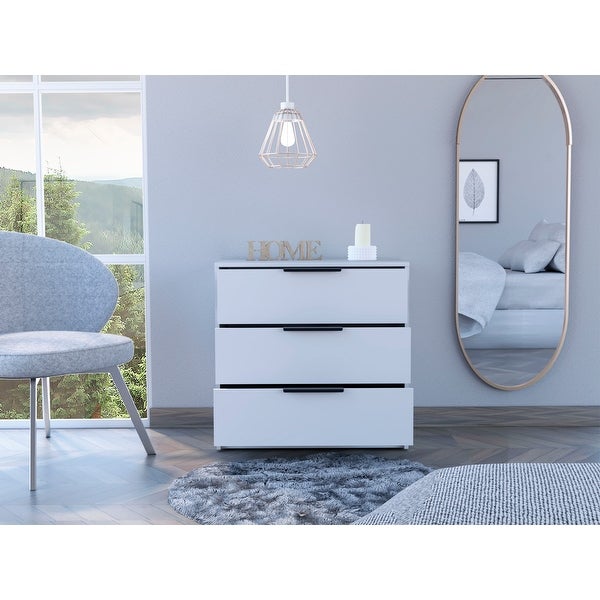 Classic Style 3-Drawers Dresser Chests for Bedroom， Superior Top， Modern Storage Dressers Organizer for Living Room， Hallway - - 37828108