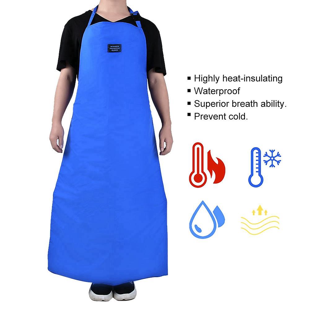 Safety Cryo Apron Cryogenic Ultra Low Temperature Apron Nitrogen Protective Blue(90*60cm)