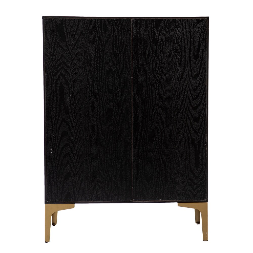 SEI Furniture Home Raintree Transitional Black Wood Bar Cabinet