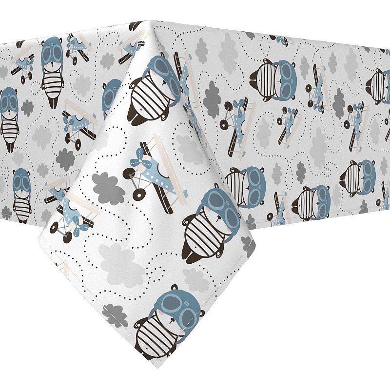 Rectangular Tablecloth， 100% Cotton， 52x104， Panda Pilot