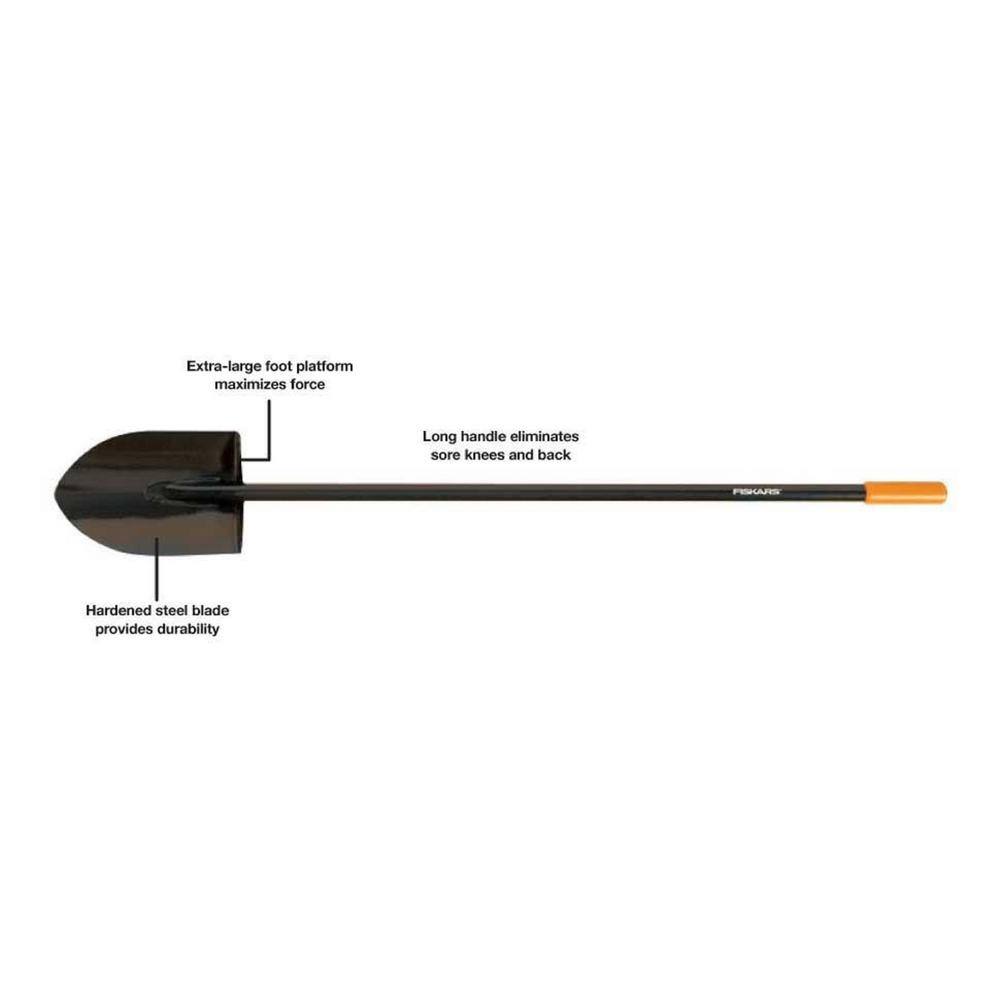 Fiskars 57 in. Long-handled Digging Shovel 396680-1001