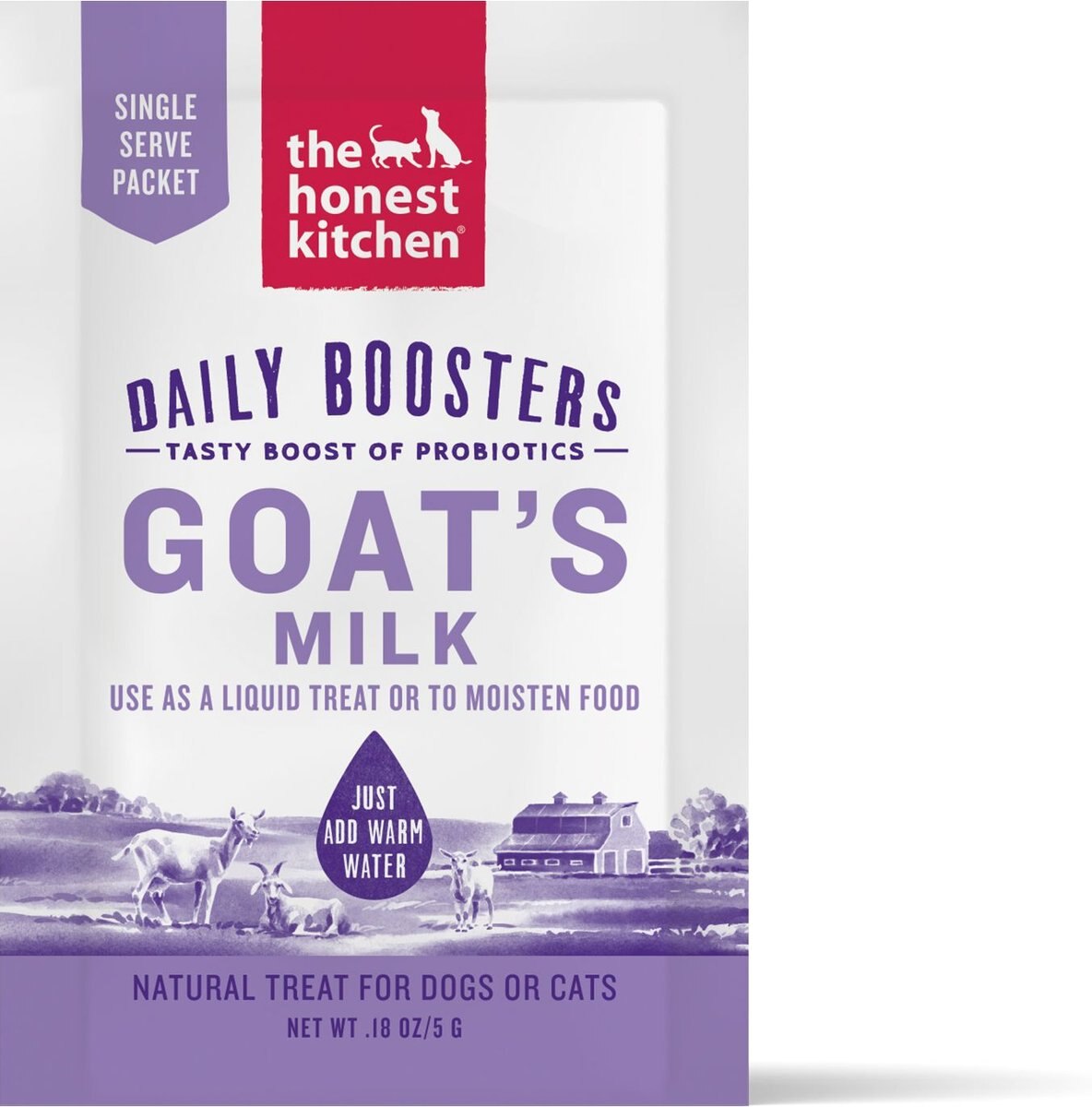 The Honest Kitchen Daily Boosters Instant Goat's Milk with Probiotics for Dogs