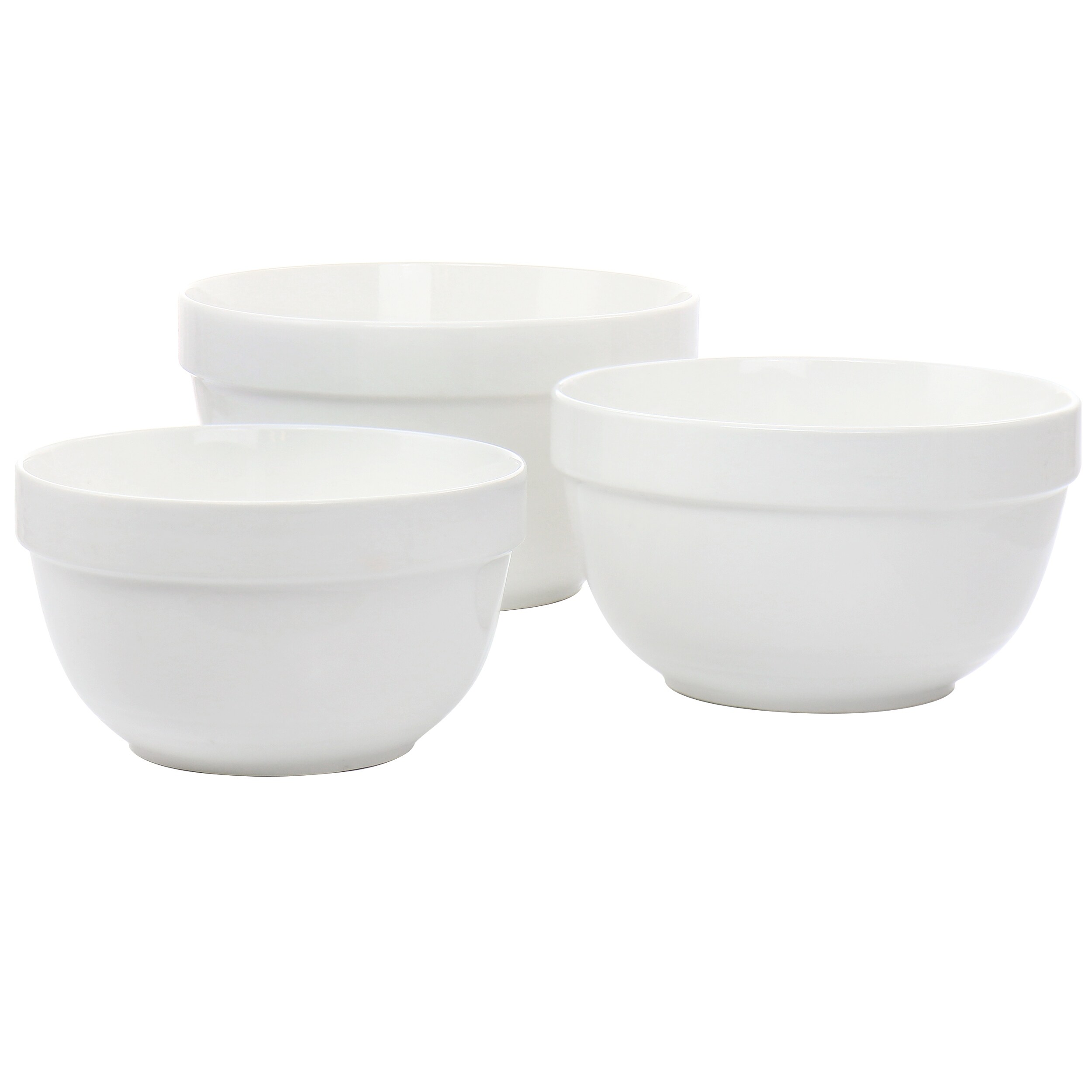 3 Piece Ceramic Mixing Bowl Set - 3 Quart