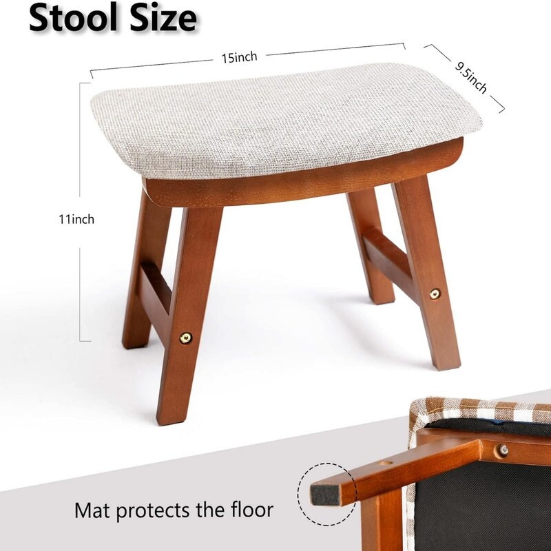 Small Foot Stools(Walnut Legs)