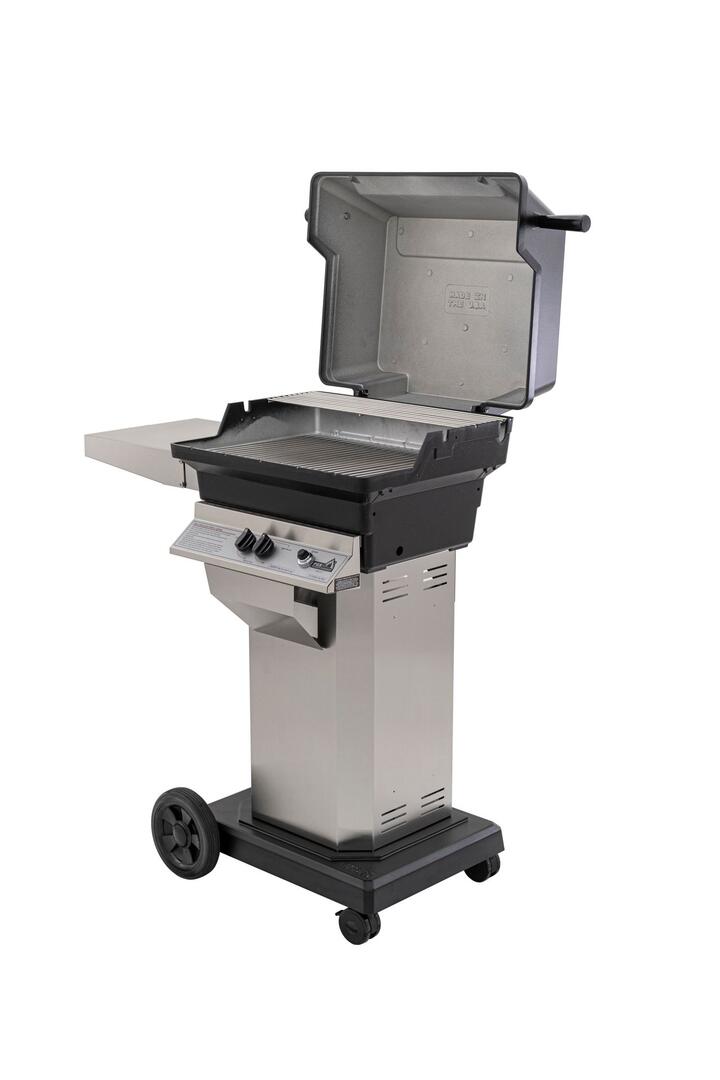 PGS ASPED-ANC Mounting Kit with Stainless Steel Pedestal and ANC Natural Gas Portable Base (Grill Head Not Included)