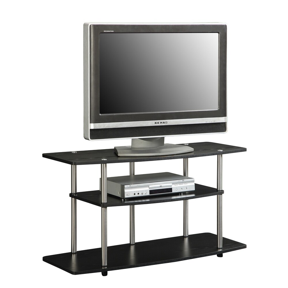 Convenience Concepts Designs2Go No Tools 46 inch 3 Tier Wide TV Stand