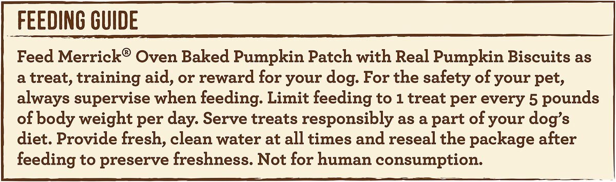 Merrick Oven Baked Pumpkin Patch w/ Real Pumpkin Dog Treats