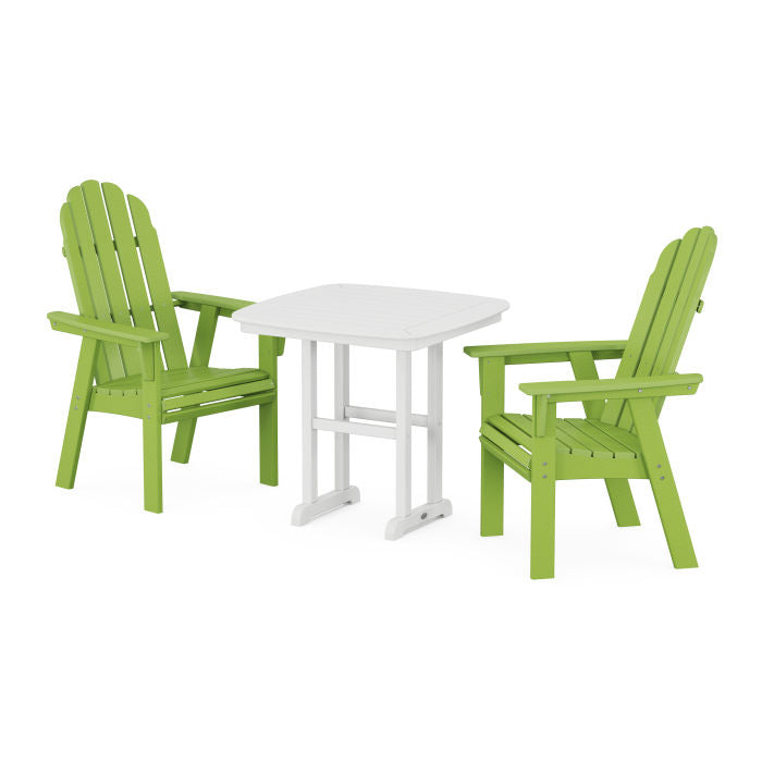 Polywood Vineyard Adirondack 3-Piece Dining Set PWS1229-1