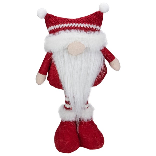 Red And White Standing Tabletop Christmas Gnome Figure