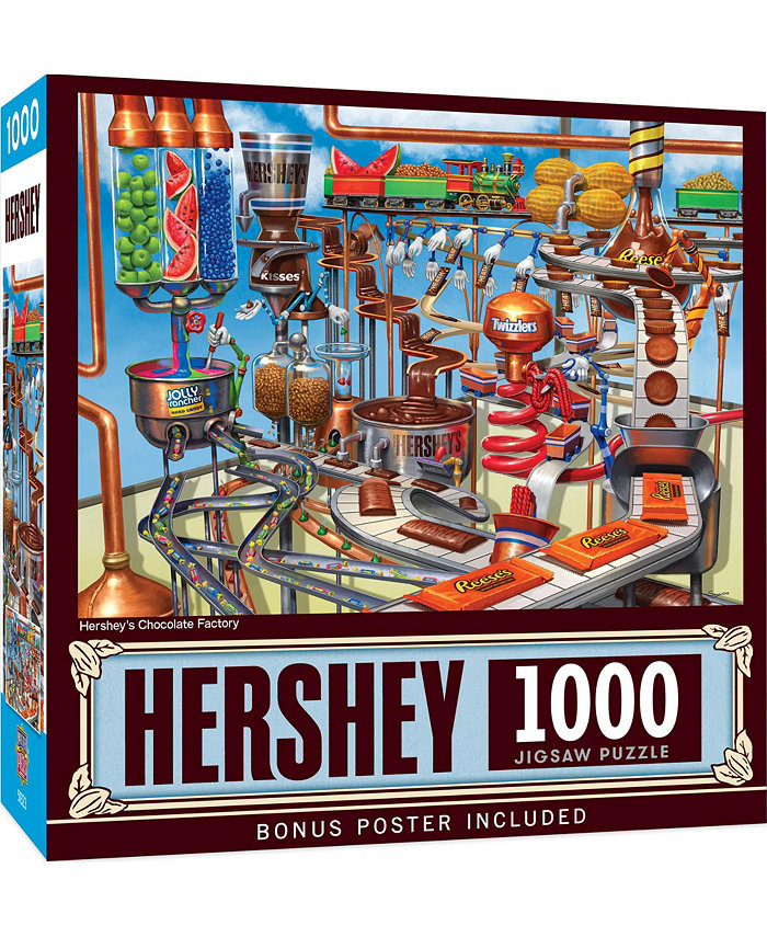 MasterPieces Puzzles Hershey - Chocolate Factory 1000 Piece Adult Jigsaw Puzzle