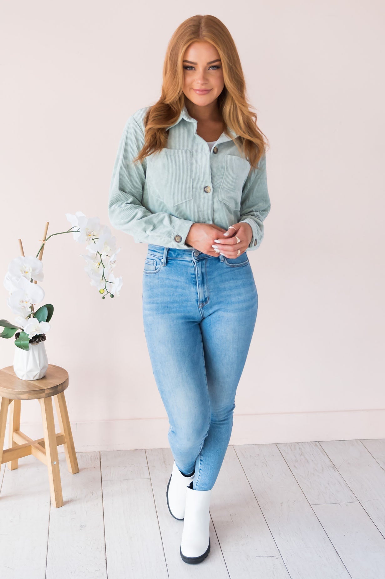 Trendy Vibes Modest Corduroy Jacket