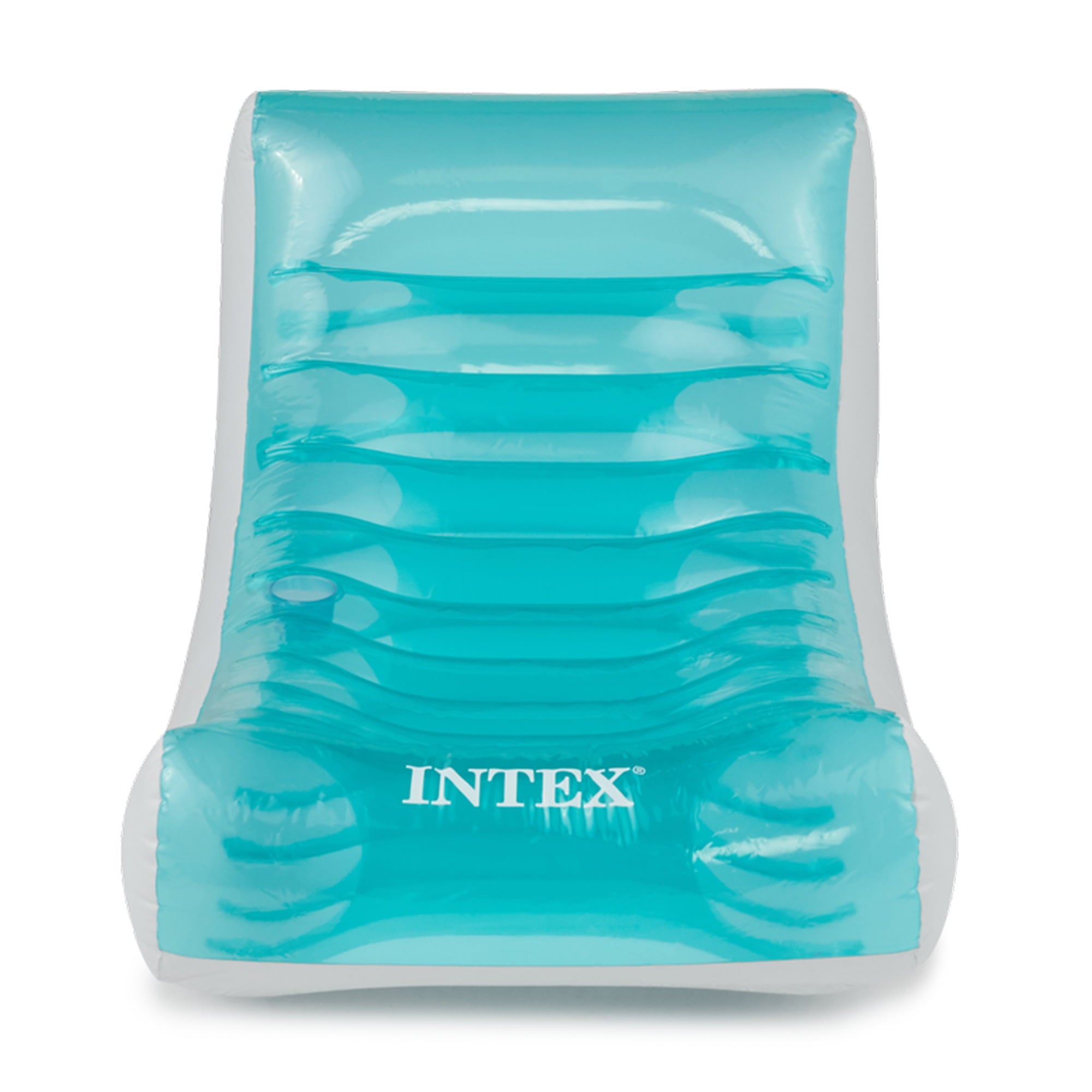 Intex Adult Transparent Blue  Inflatable Rockin' Lounge Swimming Pool Lounge Chair