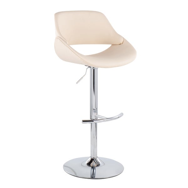 Silver Orchid Svellingen Adjustable Bar Stool with Rounded T Footrest - Set of 2