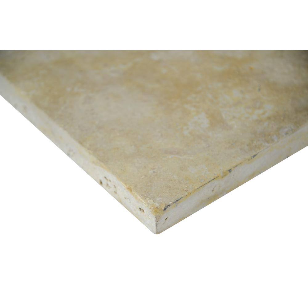 MSI Riviera 24 in. x 16 in. x 1.18 in. RectangleTumbled Travertine Paver Tile (2.67 sq. ft.) LPAVTRIV1624T