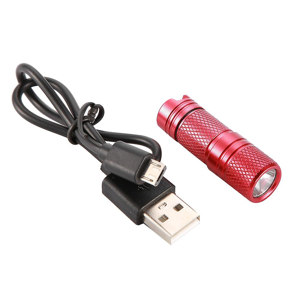 Super Mini Usb Rechargeable Keychain Flashlight Portable Camping Light Working Torch
