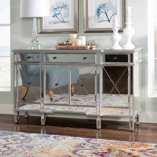 Pedro Mirrored Entryway Console Table