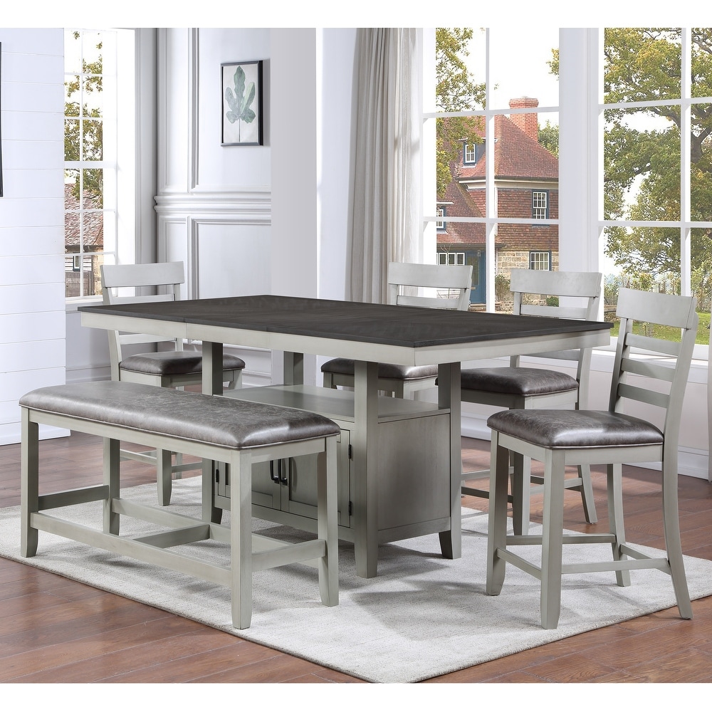 The Gray Barn Hasbrook 80 Inch Counter Height Dining Table