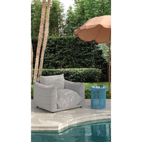 Saint Tropez Striped Stuffed Outdoor Armchair