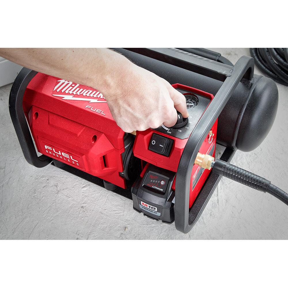 Milwaukee M18 FUEL 2 Gallon Compressor Bare Tool with PACKOUT Rolling Tool Box and PACKOUT Tool Box 2840-20PACK from Milwaukee