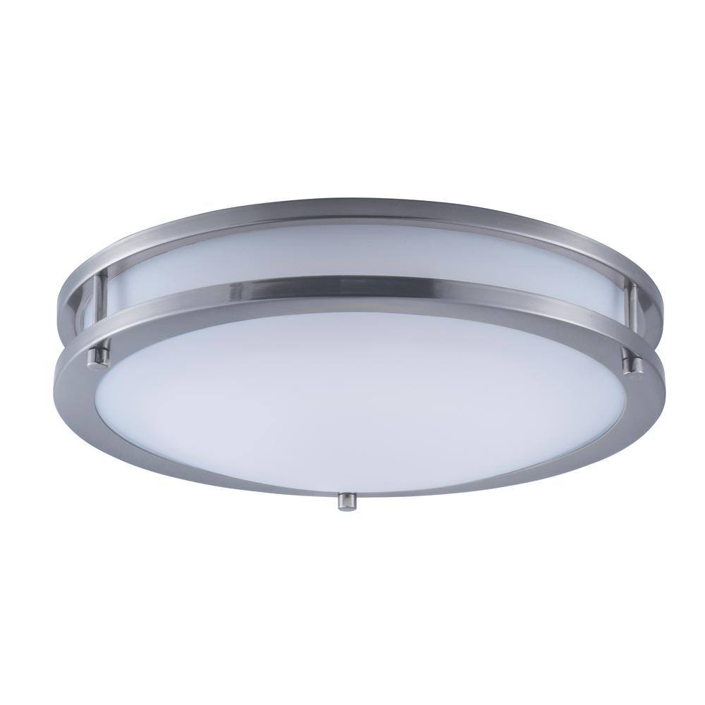 Maxim Lighting Linear LED 1-Light Satin Nickel Flush Mount 55543WTSN