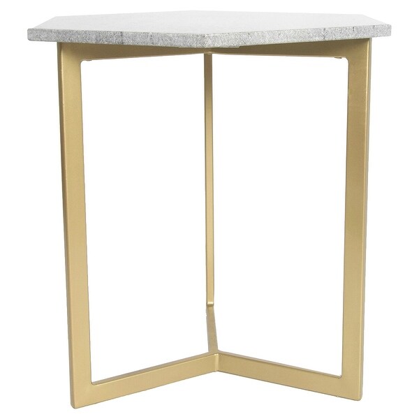 Aurora Home Piers Hexagon Marble Table - 18